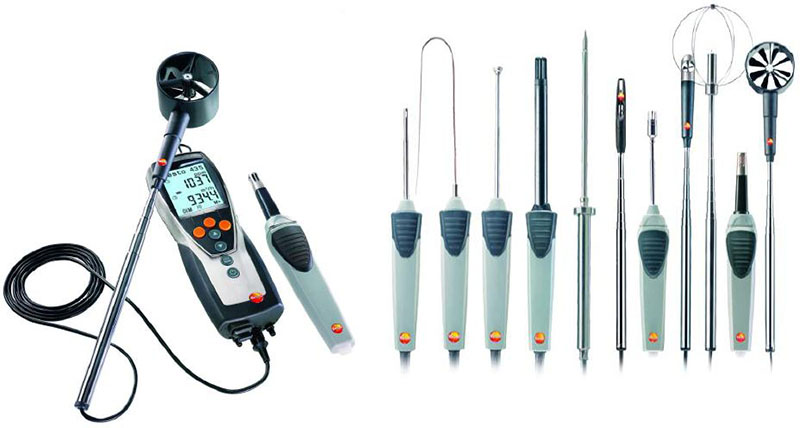 Testo 435 и прилагаемые к нему зонды Testo 435 и прилагаемые к нему зонды